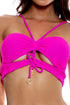Luli Fama Amazonia Drawstring Halter Peek A Boo Cropped Top